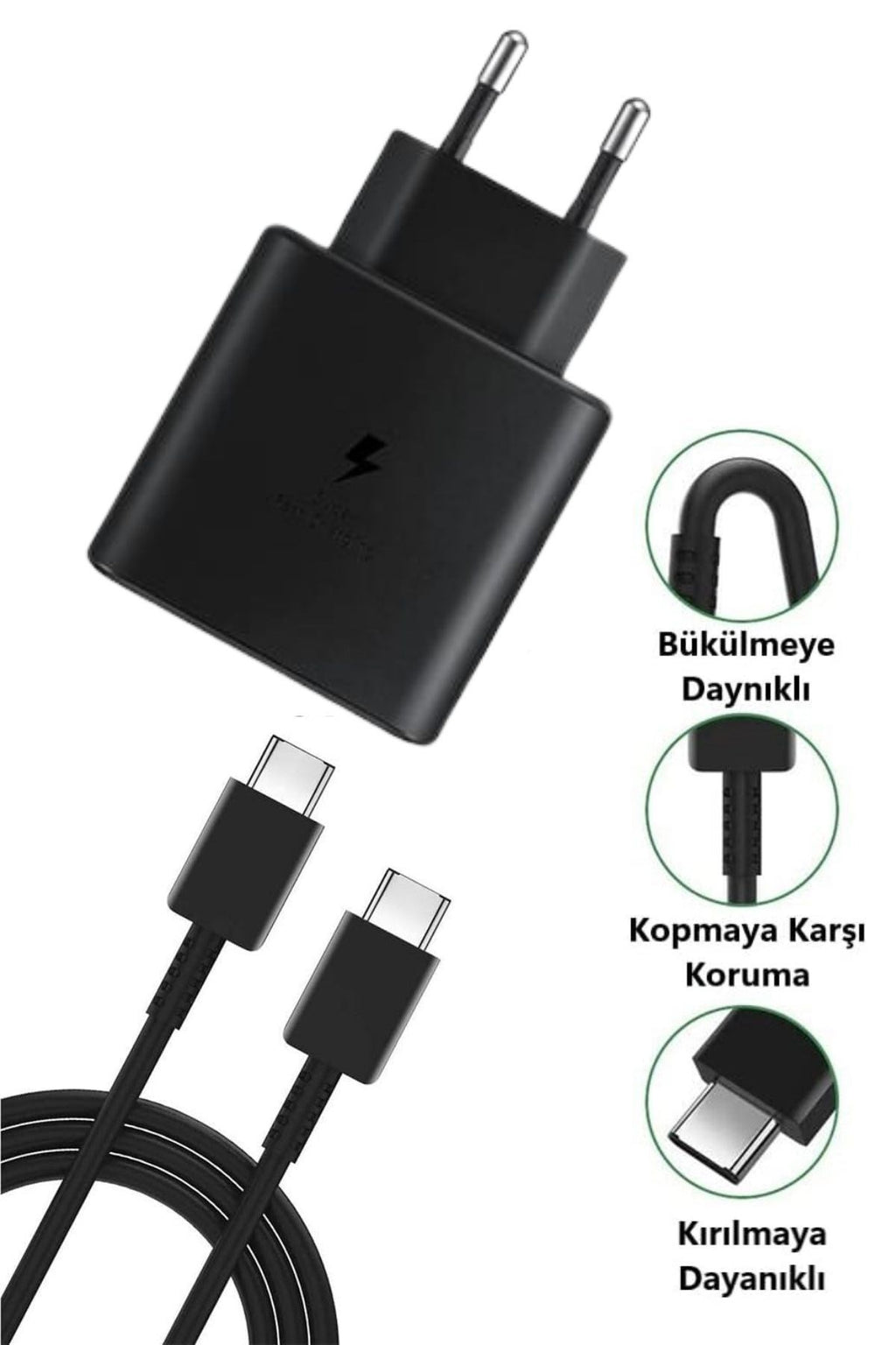 GENEL® 65W Hızlı Şarj Edebilen TYPE C uçlu Şarj Aleti