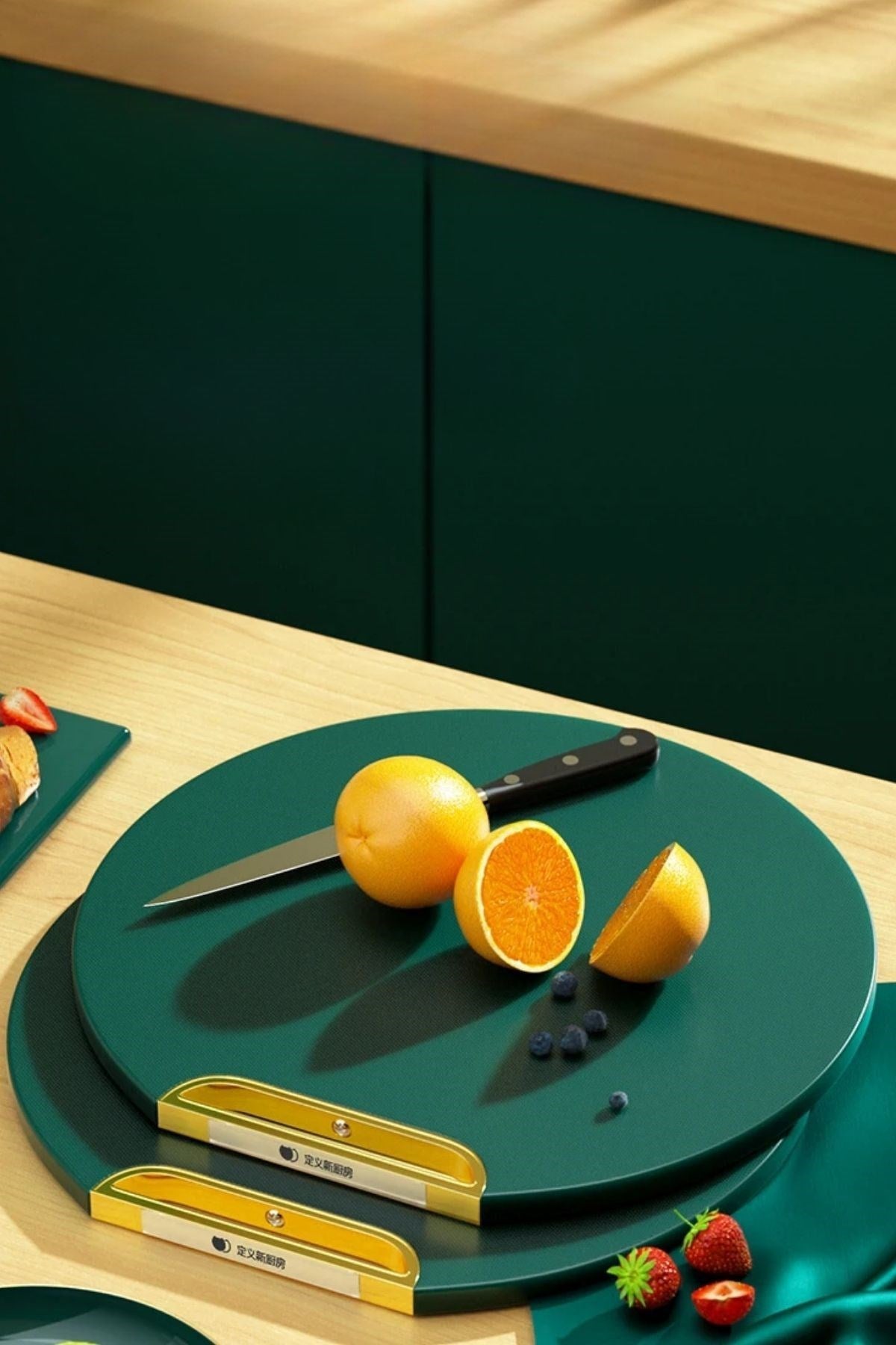 GENEL® Mutfak Sebze,Meyve,Et,Balık,Ekmek Doğrama Kesme Tahtası Standlı Kesim Panosu