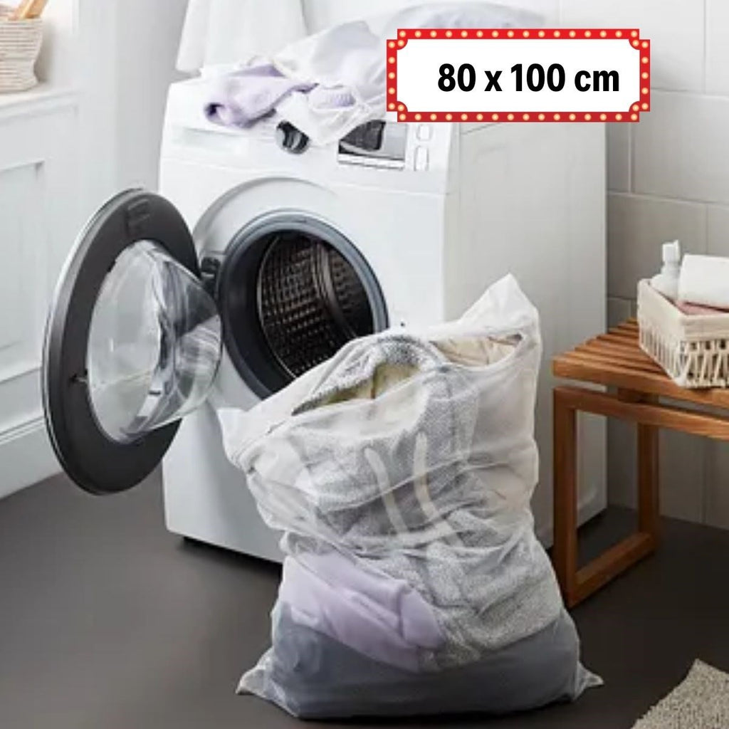 BUFFER® Büyük Boy File Çamaşır Torbası 80x100 cm | Hassas Yıkama Filesi | Yorgan, Perde, Nevresim Yıkama Torbası