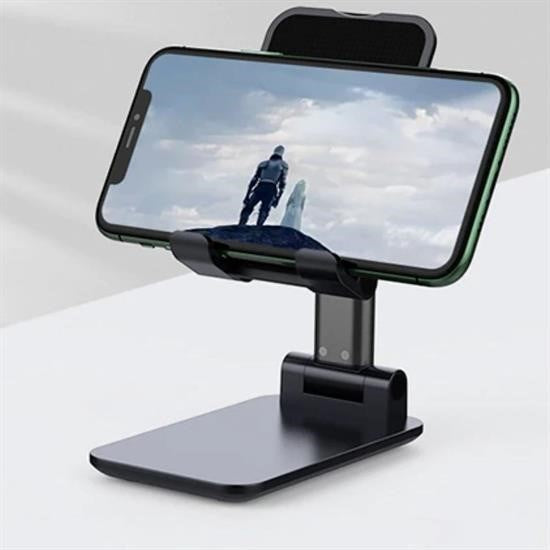 BUFFER® Siyah Aynalı Cep Telefonu Sabitleyici Stand Katlanabilir Ayarlanabilir Telefon Standı