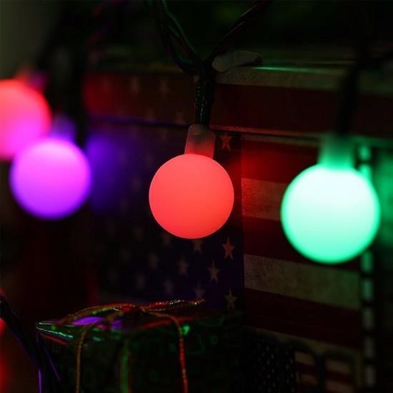 BUFFER® Dekoratif Minik Top 40 Ledli Dekoratif Dolama Led Işık (RGB)