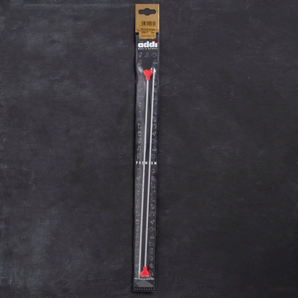 Addi Kalpli 3mm 35cm Klasik Alüminyum Örgü Şişi -