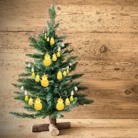 BUFFER® Karışık Renk Dekoratif Ananas Dolama 10 lu Şerit Led Işık Zinciri