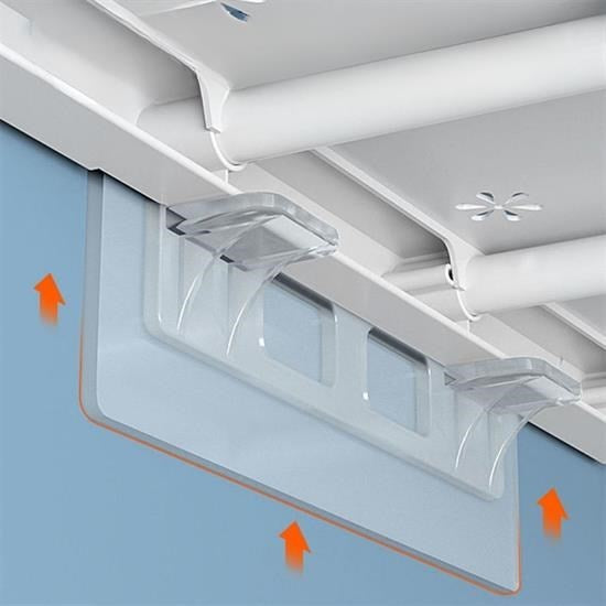 BUFFER® Dolap İçi Raflar İçin 4'lü Plastik Güçlü Yapışkanlı Raf Destek Aparatı