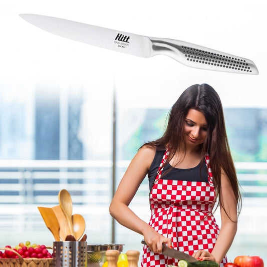 BUFFER® 12 cm Paslanmaz Çelik Ultra Keskin Mutfak Şef Bıçağı - UcuzaGeliyor