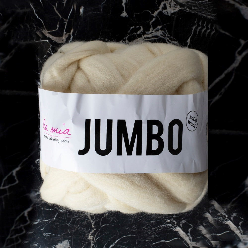 La Mia Jumbo Krem Dev Yün El Örgü İpi - J12 - UcuzaGeliyor