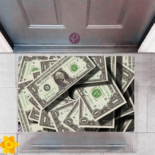 Kapı Önü Paspası Dekoratif Dijital Baskı Dolar P-2331 - UcuzaGeliyor