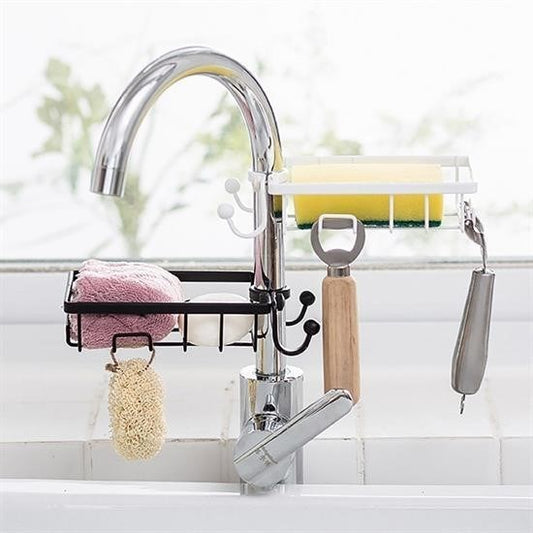 BUFFER® Paslanmaz Çelik Mutfak Banyo Musluğuna Sabitlenebilir Sabunluk - UcuzaGeliyor
