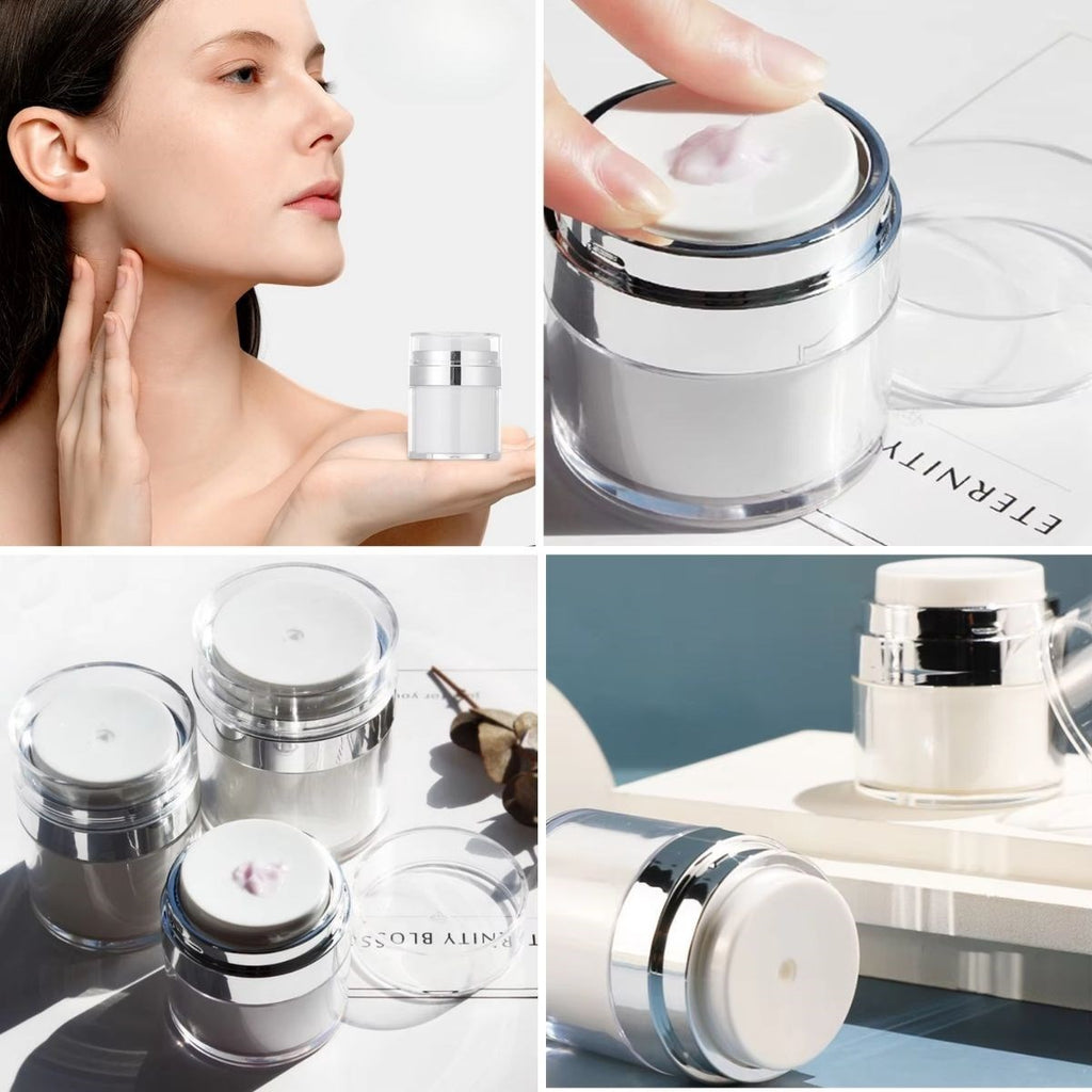 GENEL® Hava Pompalı Doldurulabilir Vakumlu Krem,Fondoten Sıvı Kozmetik Ürün Şişesi