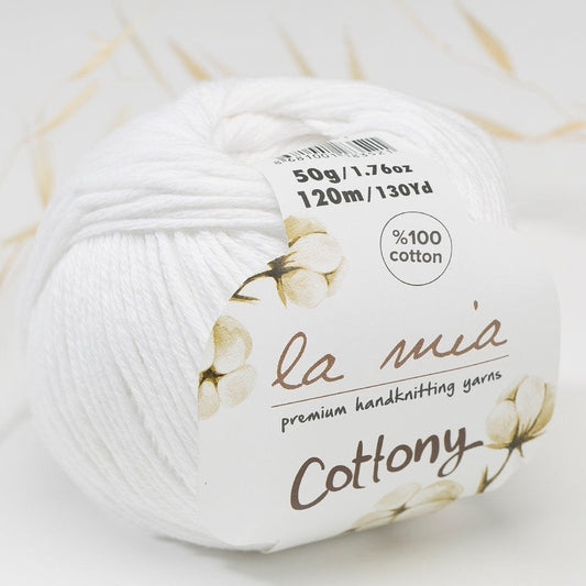 La Mia Cottony Beyaz Bebek El Örgü İpi - P1-L001 - 33576 - UcuzaGeliyor