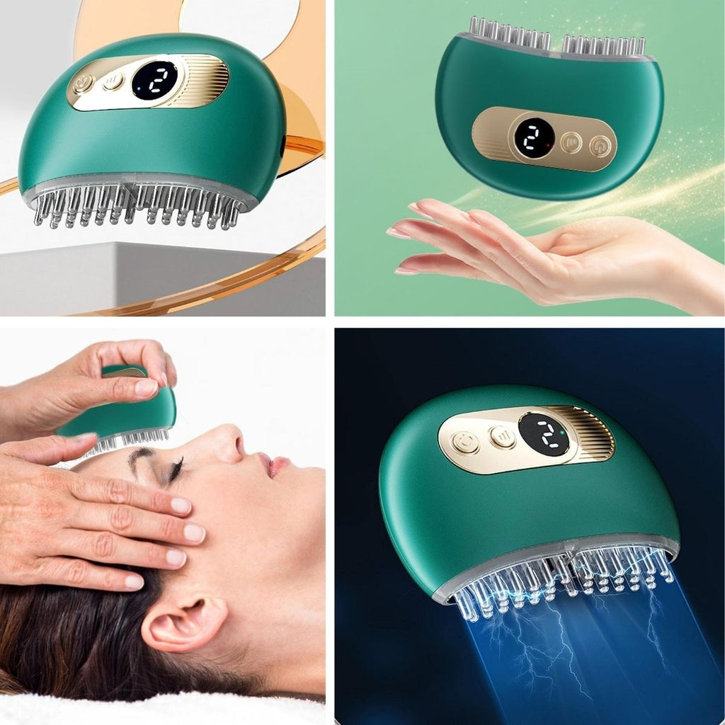 GENEL® 1 Adet Akıllı Elektrik Akımlı EMS Titreşimli Masaj Tarağı Kademeli Yüz Masaj Aleti Aparatı