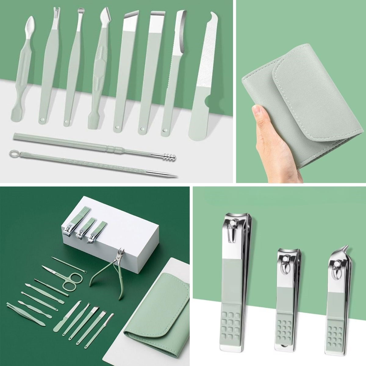 GENEL® Kendiliğininden Çantalı Seyahat Tipi 16 Parça Manikür Pedikür Seti