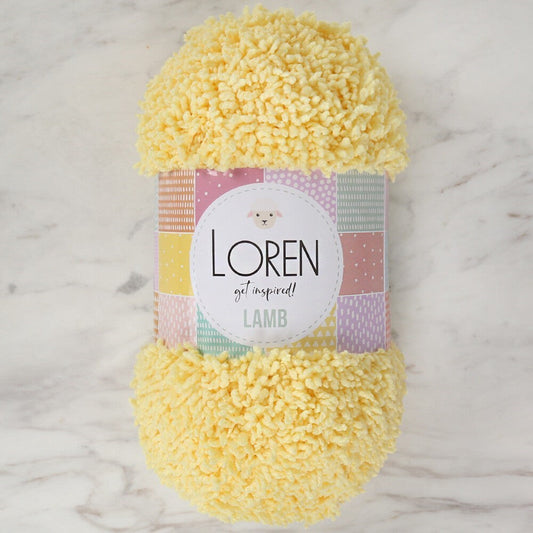 Loren Lamb Sarı El Örgü İpi - R031 - UcuzaGeliyor