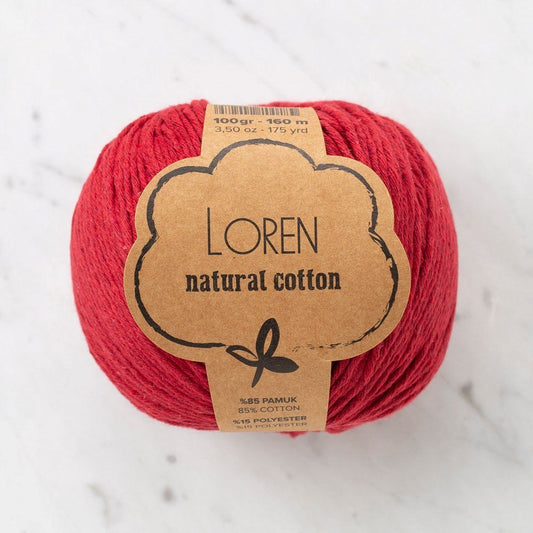 Loren Natural Cotton Vişne Çürüğü El Örgü İpi - R099 - 33912 - UcuzaGeliyor