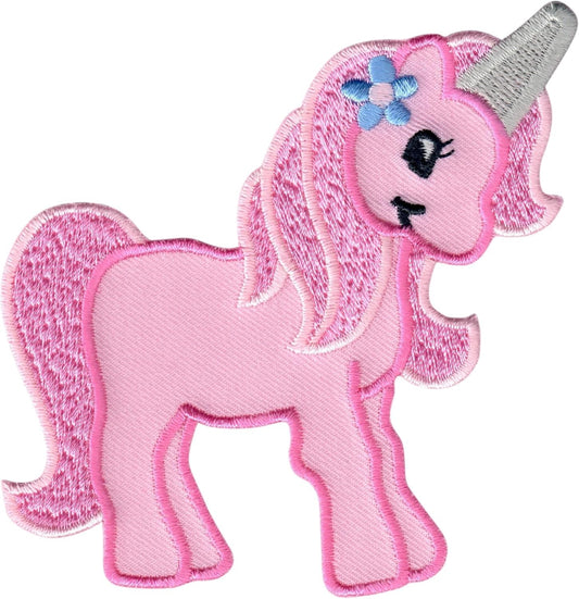 Aplike Ütü İle Yapışan Unicorn Pembe Arma 4x4 cm - UcuzaGeliyor