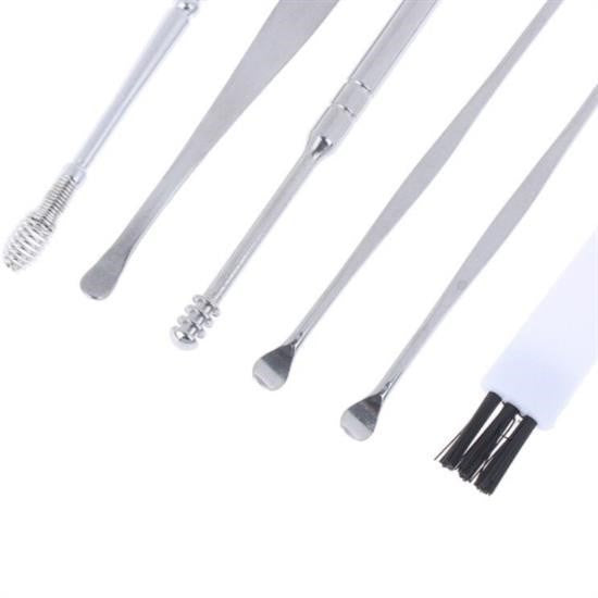 GENEL® 6 Parça Paslanmaz Çelik Kulak Balmumu Toplayıcı Çıkarıcı Temizleyici Bakımı Çubuk Seti