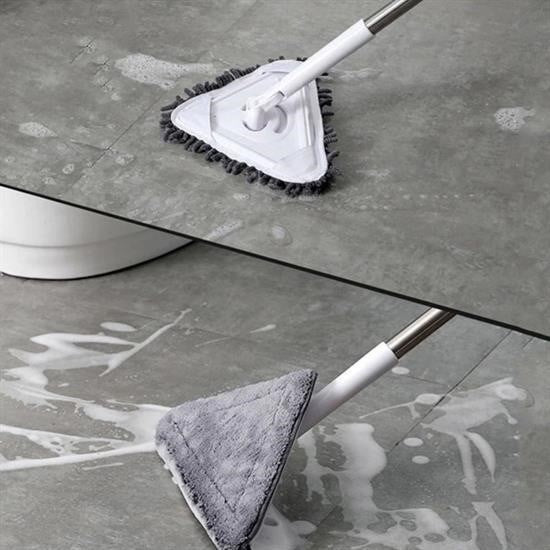 GENEL® Teleskopik Saplı 150 cm Üçgen Mop Cam Duvar Tavan Fayans Parke Temizleyici Mop - UcuzaGeliyor
