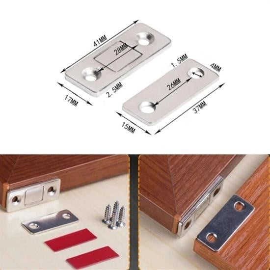 GENEL® 2 Çift Çok Amaçlı Kapı Kapak Dolap Çekmece Mobilya Durdurucu Kapatıcı Mıknatıslar - UcuzaGeliyor