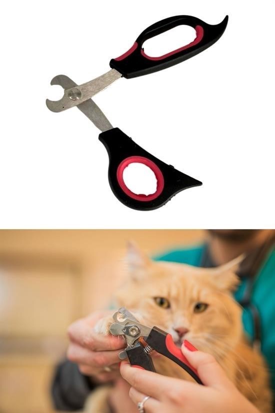 BufferBüyük Irk Köpek Kedi Çelik Uçlu Evcil Hayvan Tırnak Makası Pati Bakım Aleti Ergonomik Kaymaz