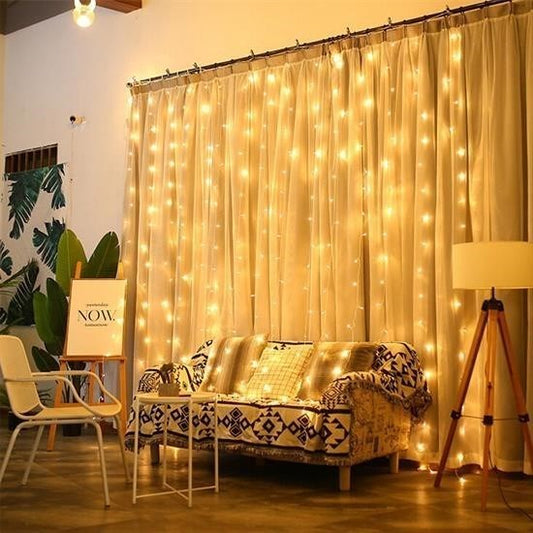 BUFFER® 2x2 Metre 320 Led 8 Fonskiyonlu Dekoratif Led Günışığı Perde - UcuzaGeliyor