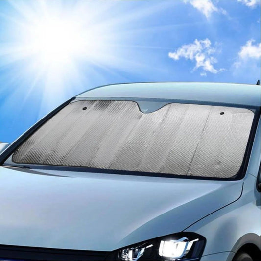 BUFFER® 120*55 cm Ambalajlı Vantuzlu Araç İçi Ön Cam Perdesi Katlanabilir Güneşlik - UcuzaGeliyor