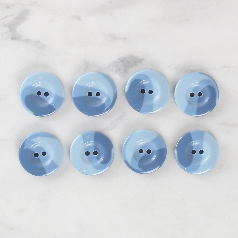 Loren Crafts 8'li Düğme Mavi - 1132