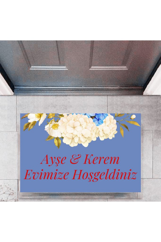 Kapı Önü Paspası Dekoratif Dijital Baskı Evimize Hoşgeldiniz P-2455 - UcuzaGeliyor