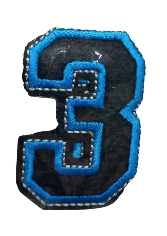 Aplike Ütü İle Yapışan 3 Rakamı  Arma 2,5x4 cm - UcuzaGeliyor