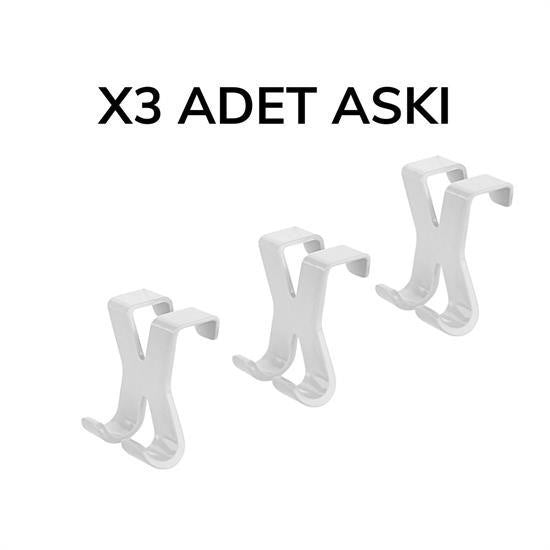 GENEL® Mutfak Banyo Dolap Kapağına Takılan Meta Havlu Askılığı Aparatı