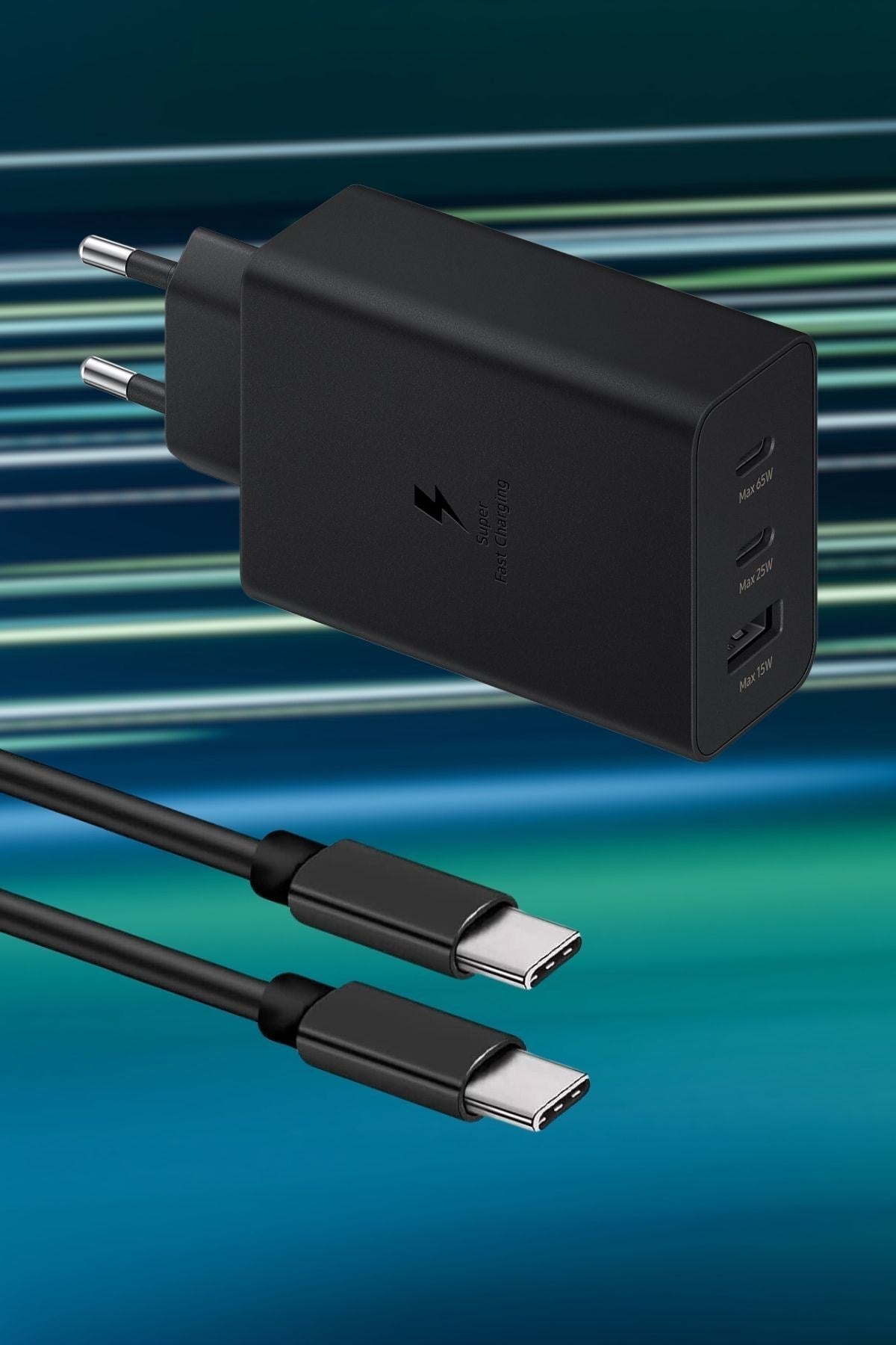 GENEL® 65W Hızlı Şarj Edebilen TYPE C uçlu Şarj Aleti