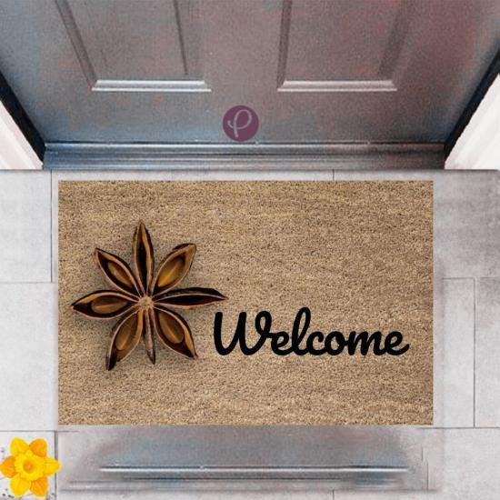 Kapı Önü Paspası Dekoratif Dijital Baskı Welcome P-2427 - UcuzaGeliyor