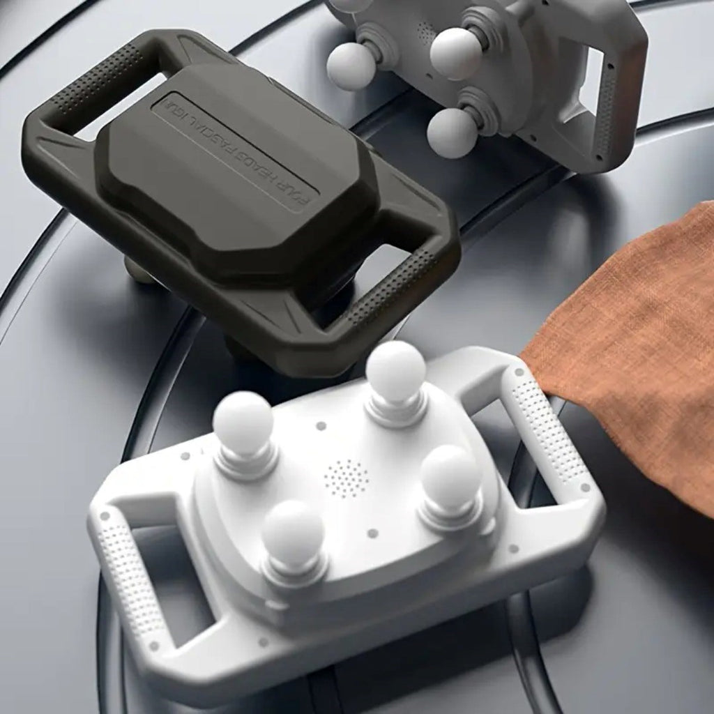 BUFFER®4 Başlıklı Masaj Tabancası - 12W Derin Doku & Kas Ağrısı Giderici, 20 Seviye & 6 Mod - Siyah