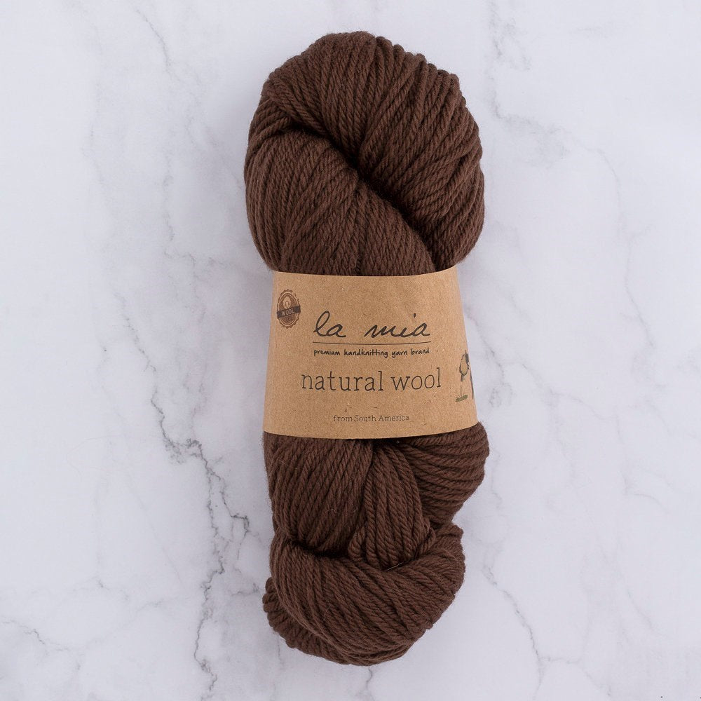 La Mia Natural Wool Acı Kahverengi El Örgü İpi - H7 - 33602 - UcuzaGeliyor