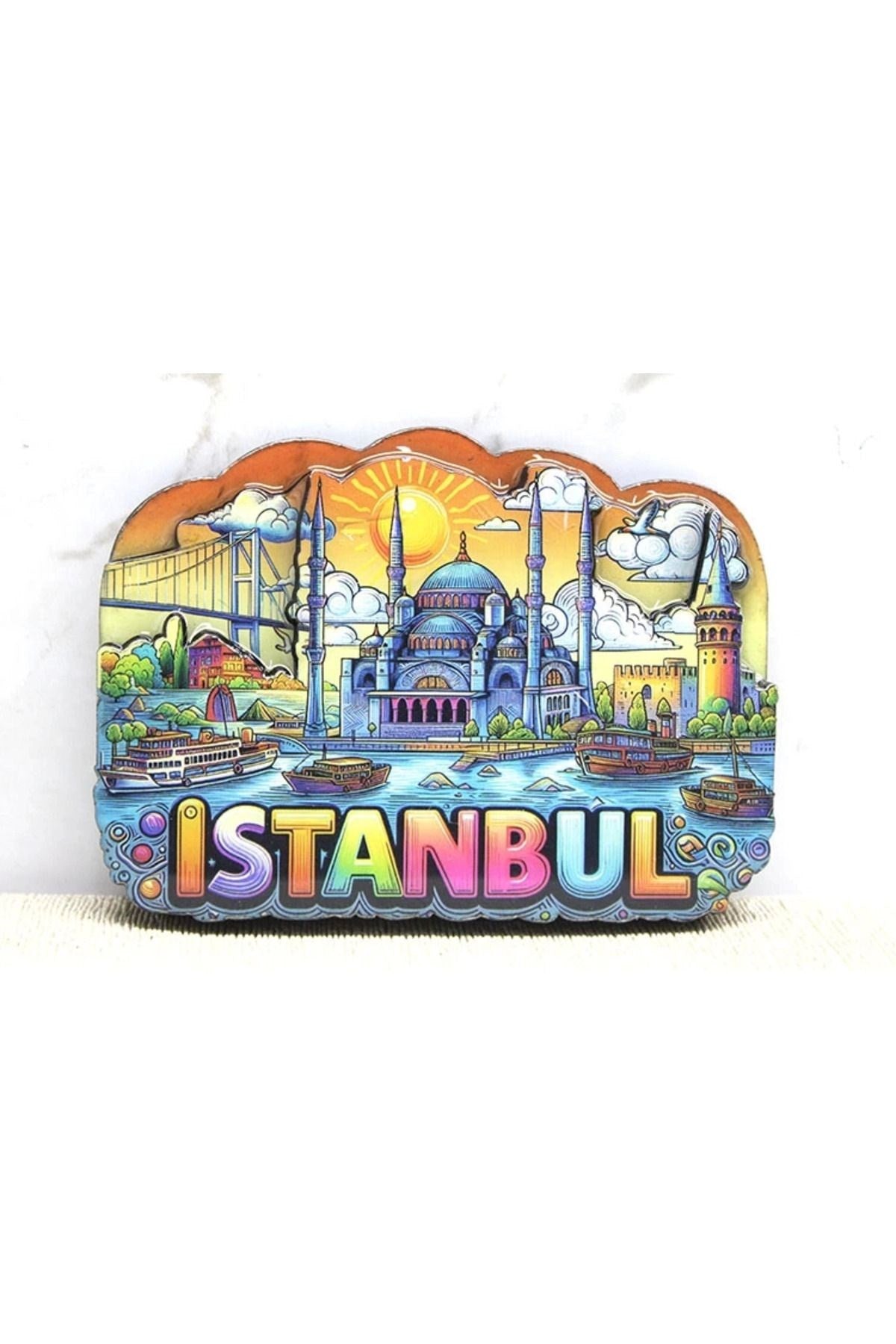 Ahşap İstanbul Temalı Magnet Alk4366