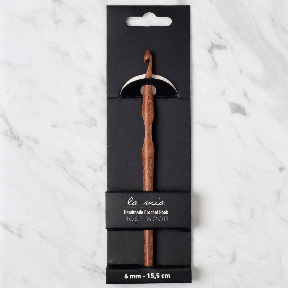La Mia Rosewood 6 mm 15.5 cm Ahşap Yün Tığ - UcuzaGeliyor