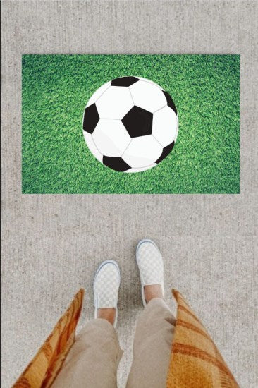 Kapı Önü Paspası Dekoratif Dijital Baskı Futbol Topu P-2346 - UcuzaGeliyor
