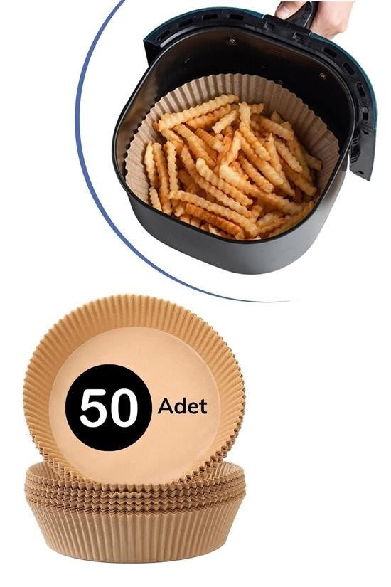 50 Adet Air Fryer Pişirme Kağıdı Tek Kullanımlık Hava Fritöz Yağ Geçirmez Yapışmaz Tabak Model - UcuzaGeliyor