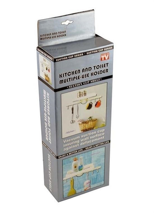 BUFFER® Askılı Raf Çok Fonksiyonlu Mutfak Banyo Tuvalet Tutacak ve Raf - UcuzaGeliyor
