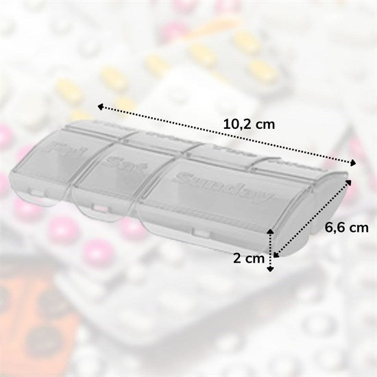 GENEL® Haftalık 7 Bölmeli İlaç Saklama ve Hatırlatma Kutusu