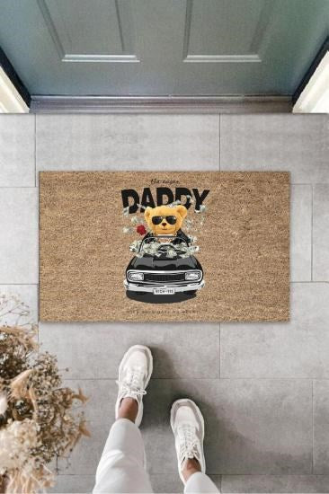 Dekoratif Dijital The Sugar Daddy Ayıcık Bej Kapı Paspası Dış Mekan Paspas K-3174 - UcuzaGeliyor