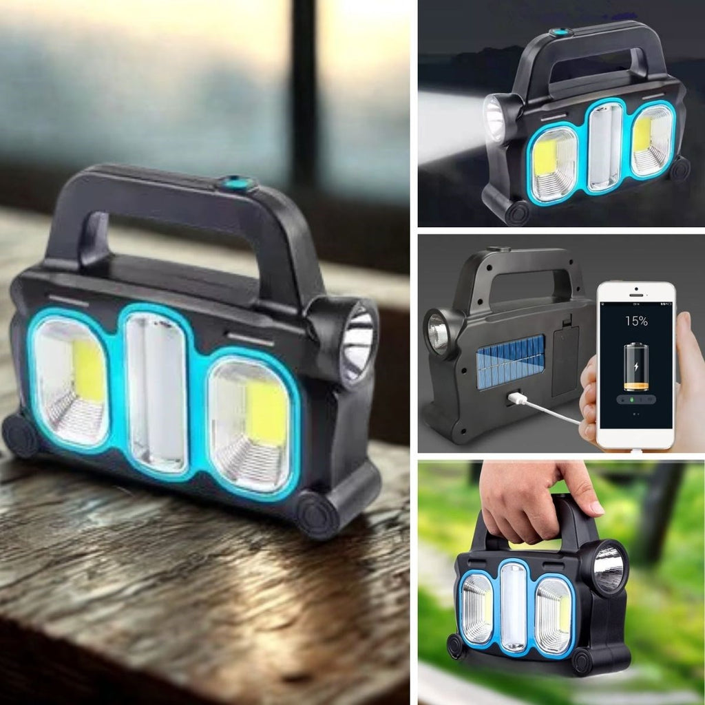 GENEL®  Hurry Bolt Güneş Enerjili Taşınabilir Çalışma Lambası - Powerbank Özellikli