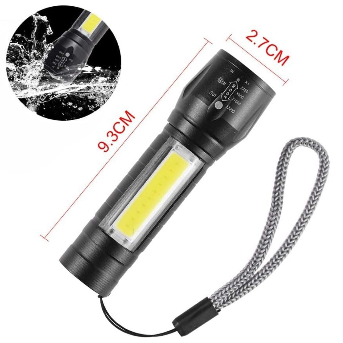 BUFFER® Solar Kutulu Mini El Feneri - Taşınabilir LED Kamp ve Acil Durum El Lambası