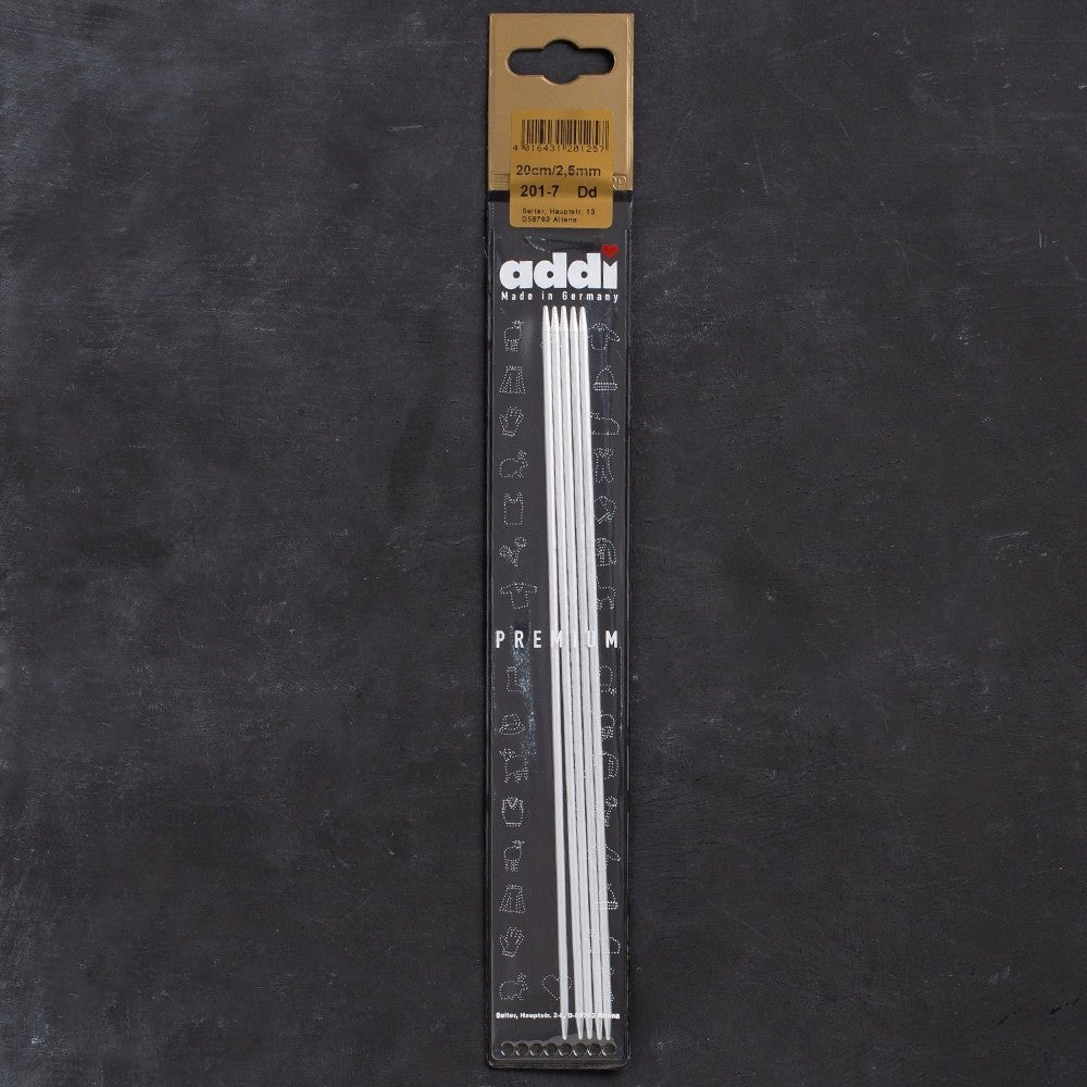 Addi 2,5mm 20cm 5 li Çorap Şişi - 201-7 - UcuzaGeliyor
