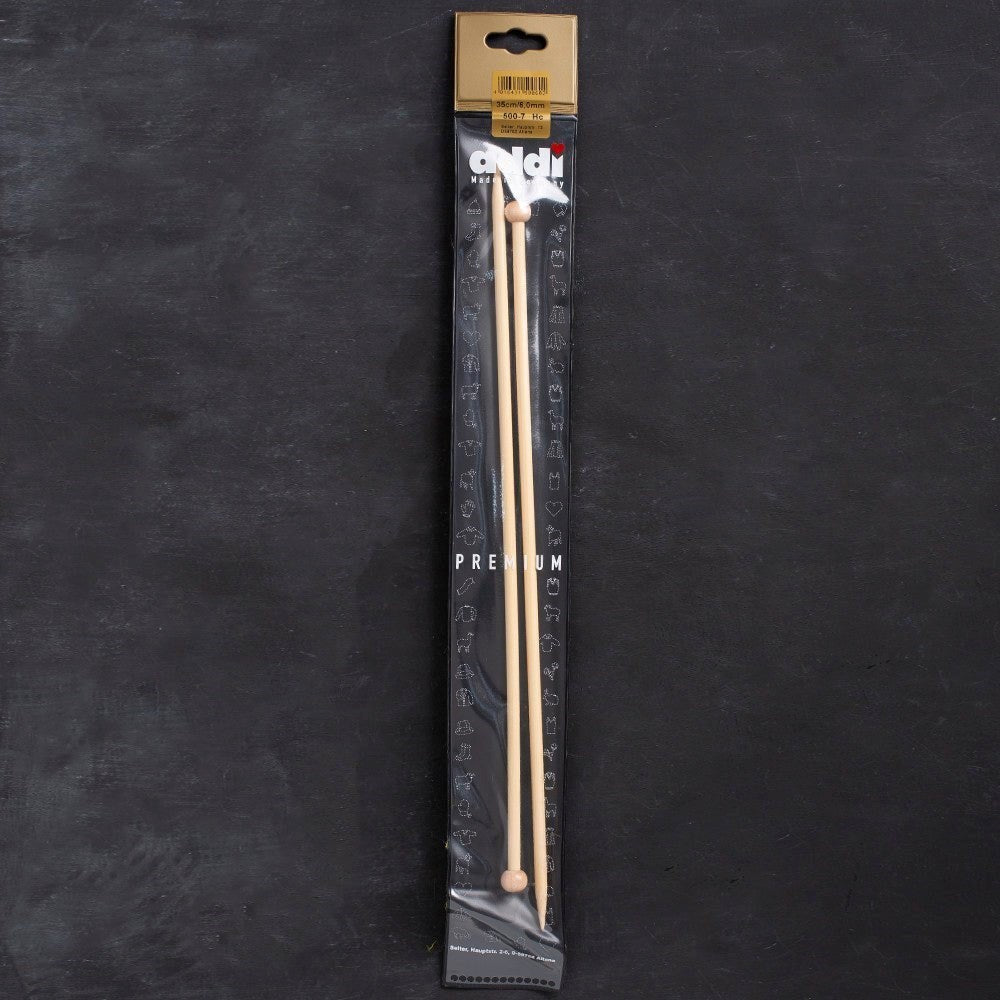 Addi Bambus 6mm 35cm Bambu Örgü Şişi - 500-7 - UcuzaGeliyor