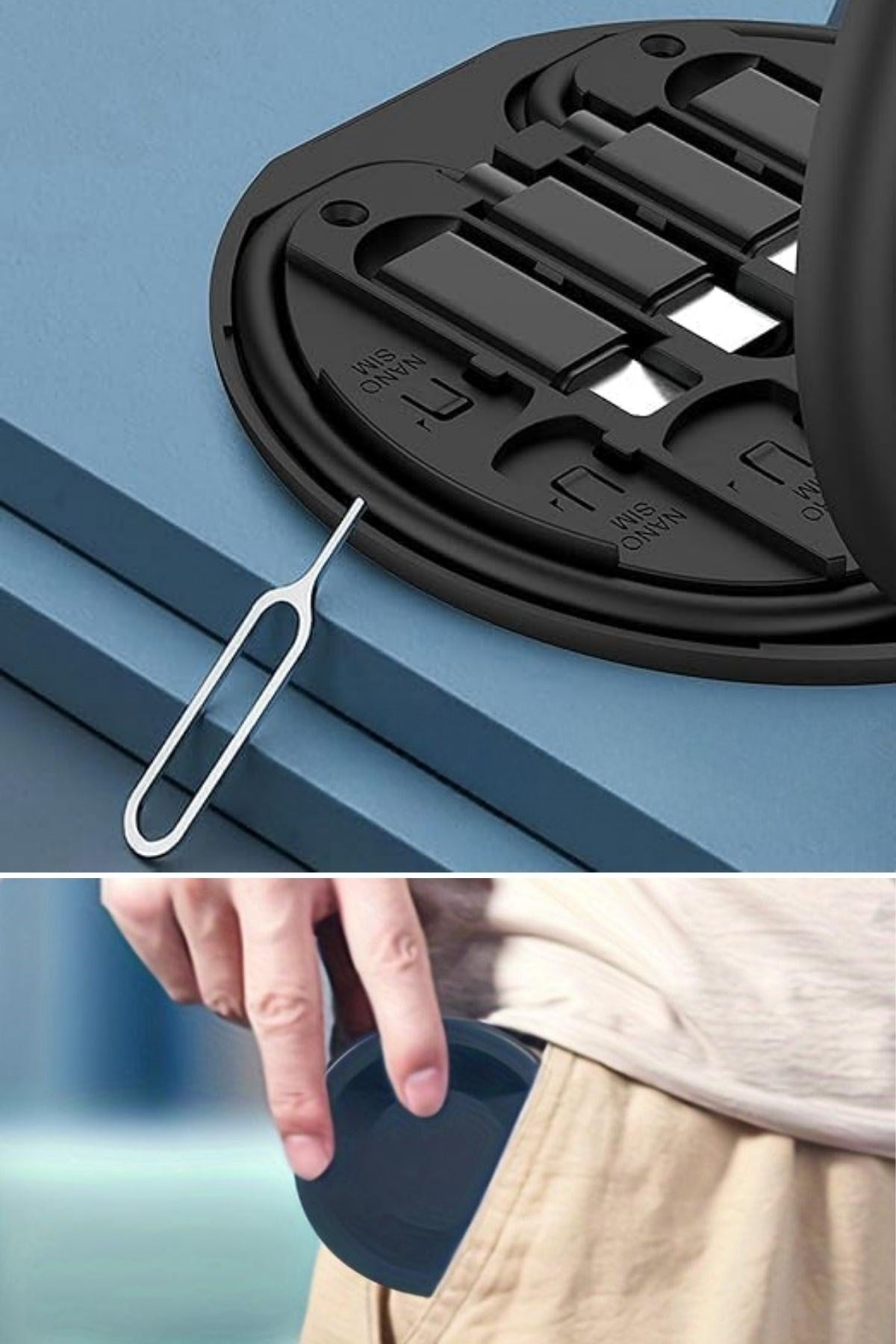 BUFFER® 60w Destekli Kablo Kutusu Seyahat Kablo Seti 5'i 1 arada USB Type-C Şarj Kablosu Seti