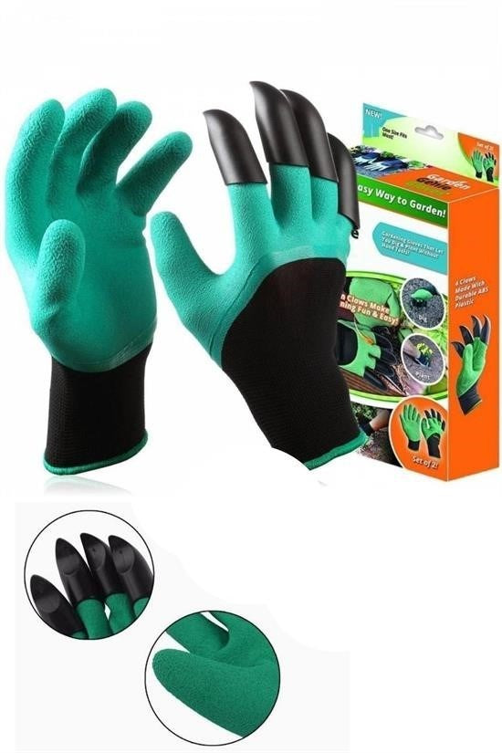 BUFFER® Toprak Kazma Ekme Çapalama İçin Korumalı Bahçe Bahçivan Eldiveni