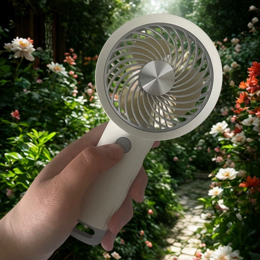 BUFFER®  USB ile Şarj Olabilen 3 Ayarlı Fan Modlu Çanta Tipi El Fanı