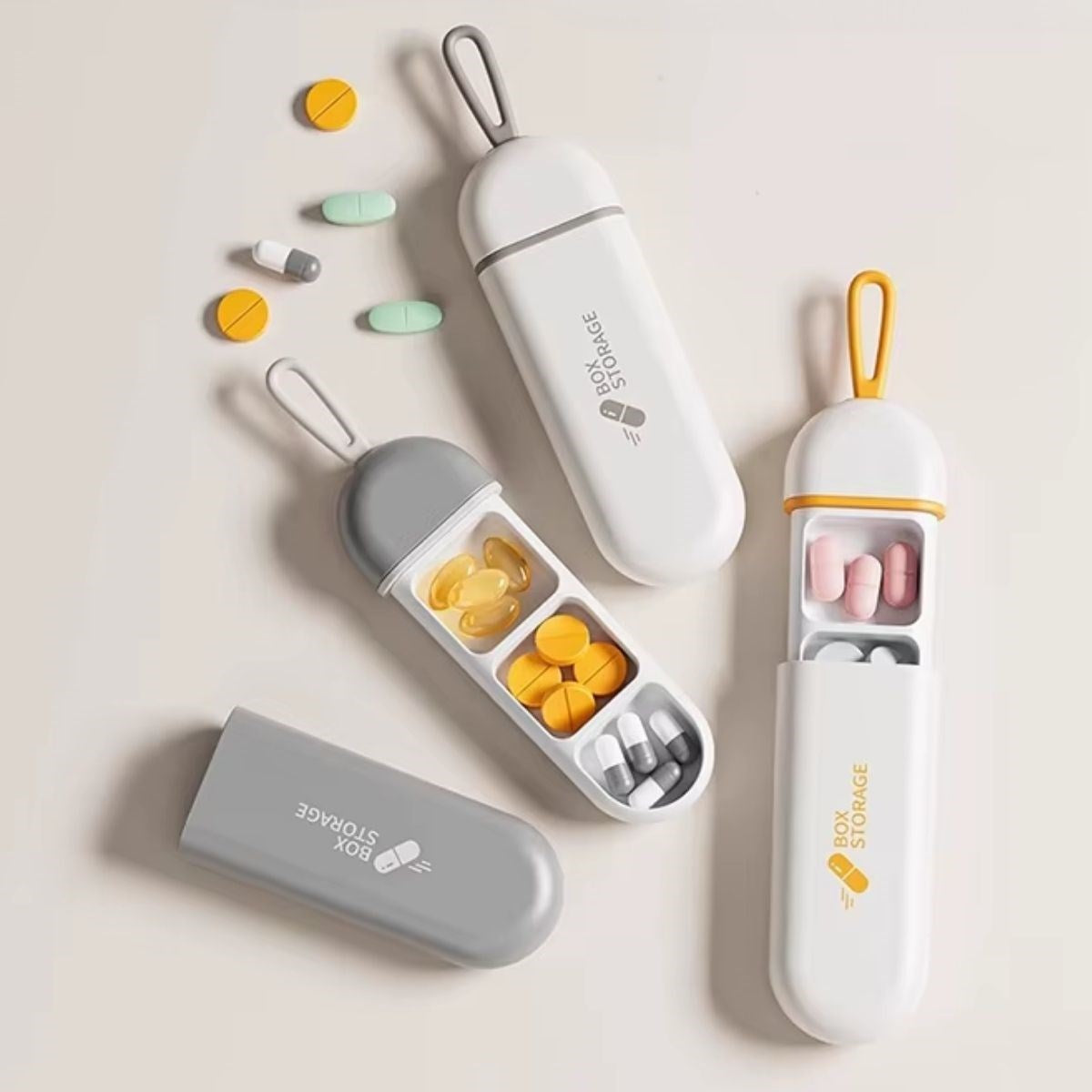 GENEL® 3 Bölmeli Taşınabilir Seyahat Tipi Hap Saklama Kutusu İlaç Saklama Kutusu