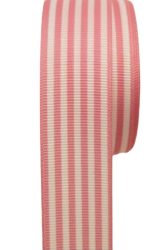 Tafta Çizgi Desen Kurdele 25 mm Pudra 2 Metre - UcuzaGeliyor