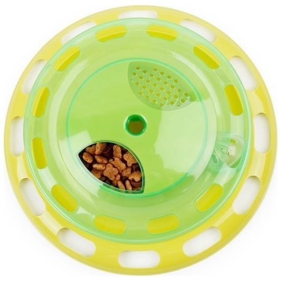 GENEL® Döner Tablalı Kedi Yemek Yeme Kabı Eğlenceli Kedi Yemek Tabağı